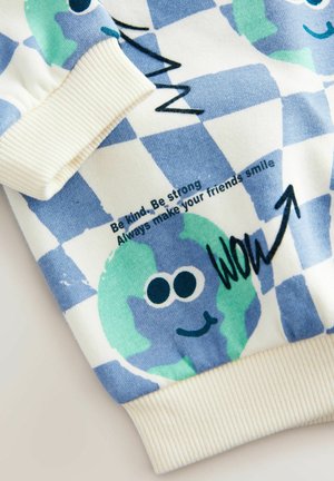 Next REGULAR FIT - ALL-OVER PRINT CREW NECK  - Bluză de molton - blue on white