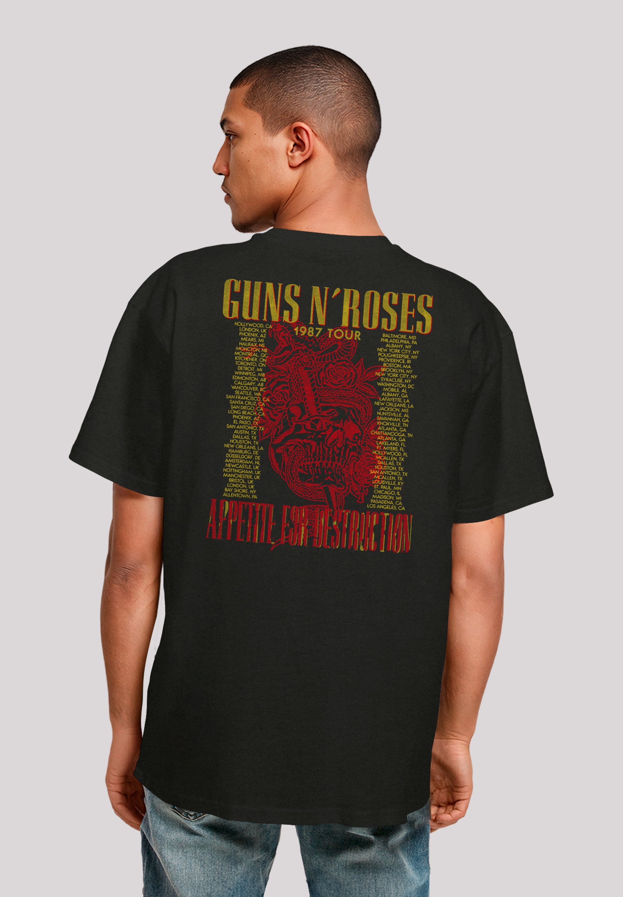 F4NT4STIC GUNS N' ROSES 1987 TOUR VINTAGE ROCK - T-shirt print