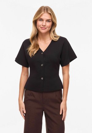 VISWAY KURZARM - Chaqueta de punto - black beauty