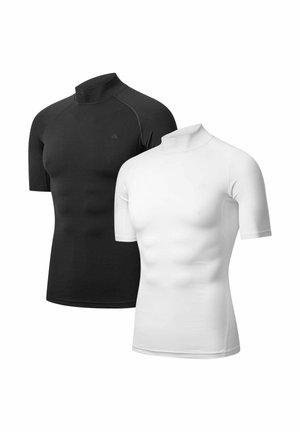 COMPRESSION SHORT SLEEVE 2-PACK - Camiseta deportiva - black white