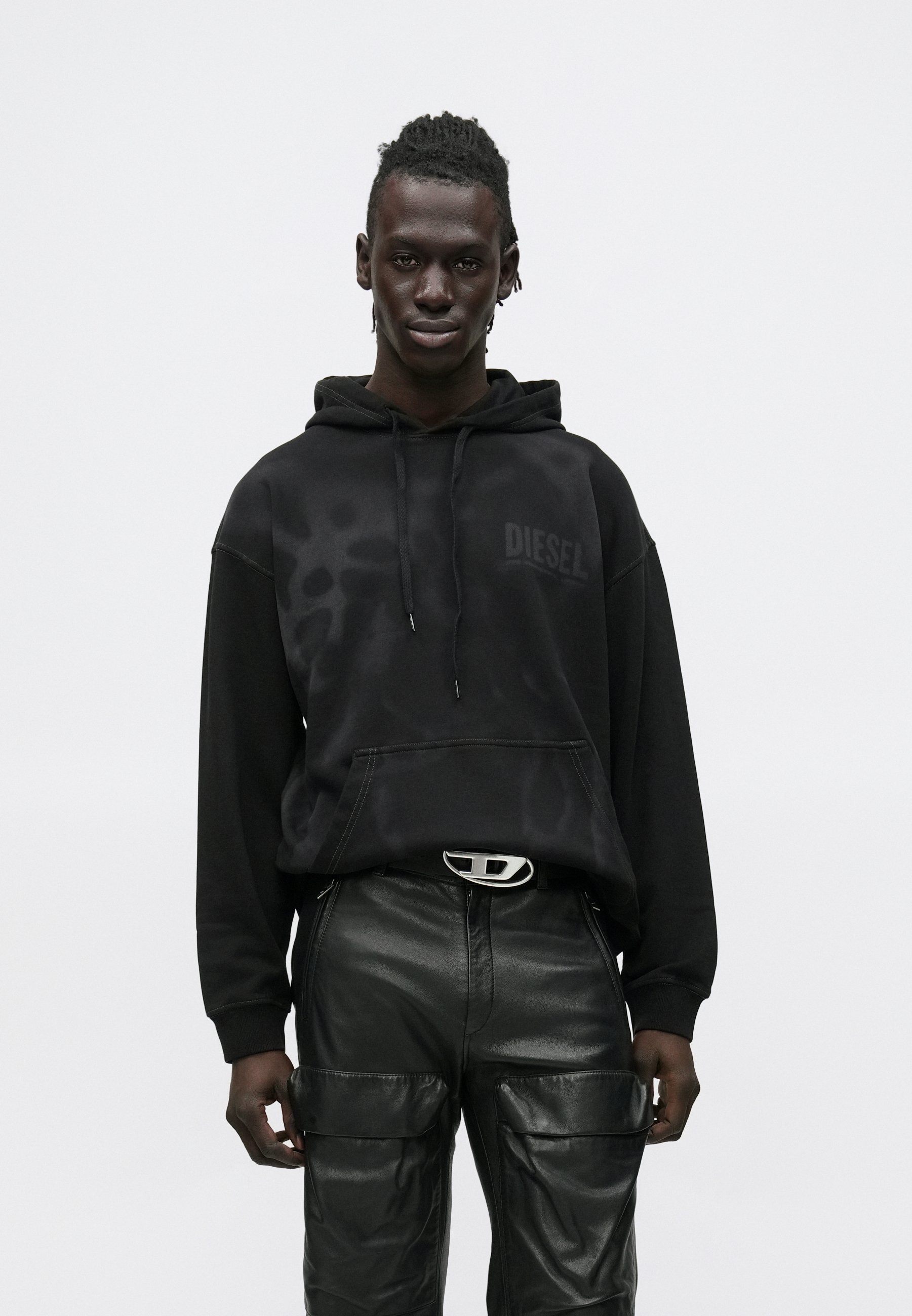 Diesel ZIP HOOD - Zip-up sweatshirt - black - Zalando