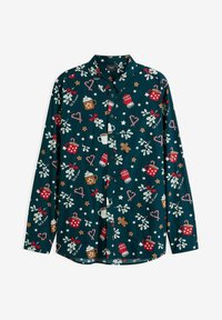 bonprix LANGARM MIT WEIHNACHTSMOTIV - Camicia - green