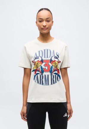 FARM TEE - Trükipildiga T-särk - talc/dark marine