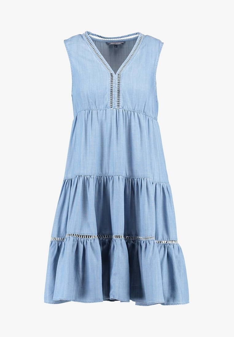 tommy hilfiger tiered denim dress Vintage 2000s 00s Tommy Hilfiger Baby Denim Dress