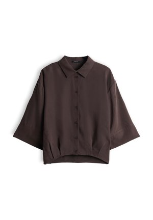 OPUS, LOOSE FIT - Button-down blouse - affogato