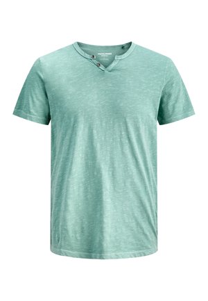 Jack & Jones, ESPLIT NECK   - Basic póló - türkis-meliert