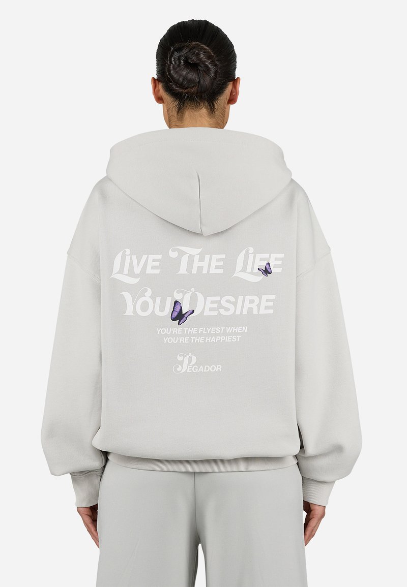 Pegador - NORIA OVERSIZED SWEATJACKET - Zip-up sweatshirt - washed pure grey, Enlarge