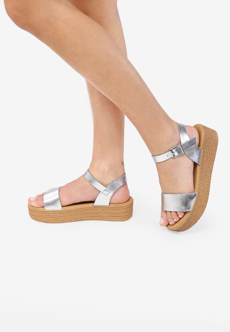 Bosanova Sandali con plateau - plata