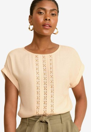 Love & Roses ROLL SLEEVE - REGULAR FIT - Blůza - camel