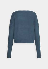 Vero Moda VMLEA V NECK CARDIGAN - Casaco de malha - china blue