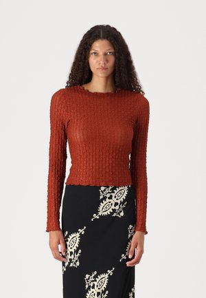 VMSHELBY O-NECK SHORT - Maglietta a manica lunga - brown