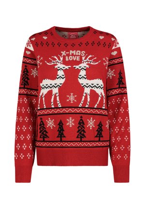 Strickpullover - middle-red