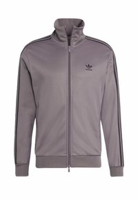 Zip-up sweatshirt - grey strata   black