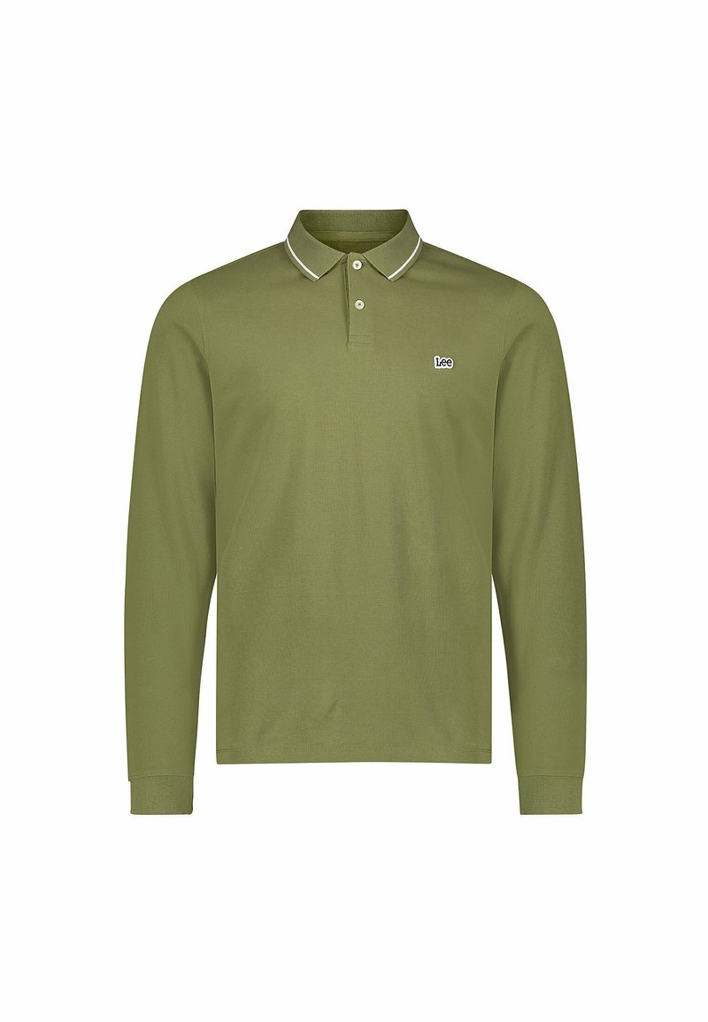 Lee Poloshirt groen gemêleerd Lee Poloshirt groen gemêleerd