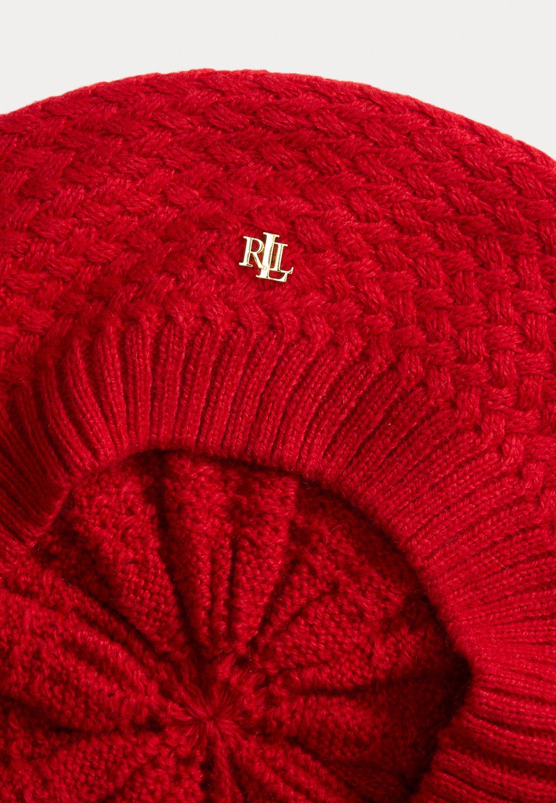 Lauren Ralph Lauren BASKET-KNIT BERET - Beanie - ralph red 