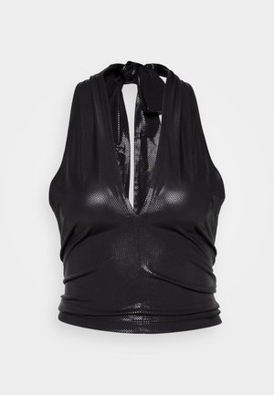 ALEXIS HALTERCROSS NECK  - Top - phantom black