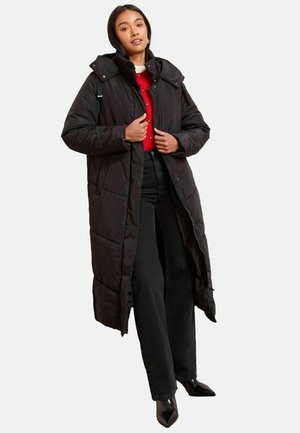 PETITE FIT - LONG LINE HOODED PADDED  - Vinterkappa /-rock - black