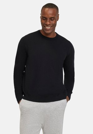 FALKE BASIC LAMBSWOOL CREW - Strickpullover - black
