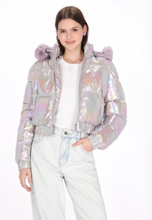 Talvitakki - violet rainbow