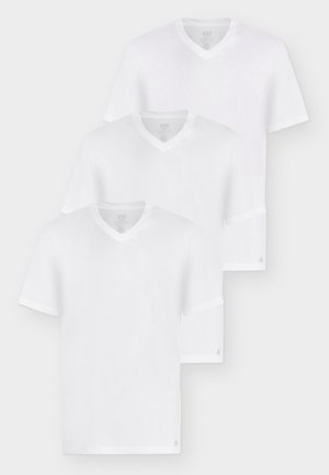 3PK MENS ULTRA SOFT V-NECK TEE - Βασικό μπλουζάκι - white