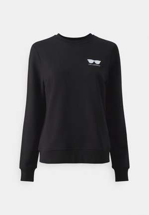 KARL LAGERFELD OVERSIZED EMBROIDERED SUNGLASSES - Sweatshirt - black