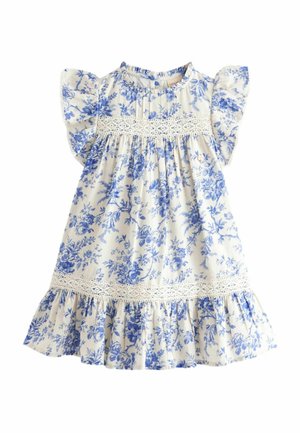 WAKKED GARDEN FRILL SLEEVE REGULAR FIT  - Kasdienė suknelė - blue white