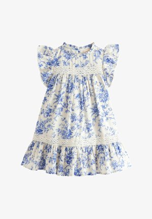 Laura Ashley WAKKED GARDEN FRILL SLEEVE REGULAR FIT - Kasdienė suknelė - blue white