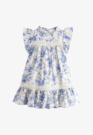 WAKKED GARDEN FRILL SLEEVE REGULAR FIT  - Denní šaty - blue white