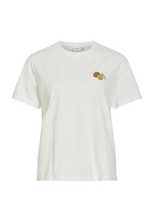 VILA, Short-Sleeved VISYBIL Round neck - Camiseta básica - snow white