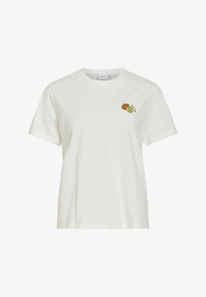 VILA, Short-Sleeved VISYBIL Round neck - Camiseta básica - snow white