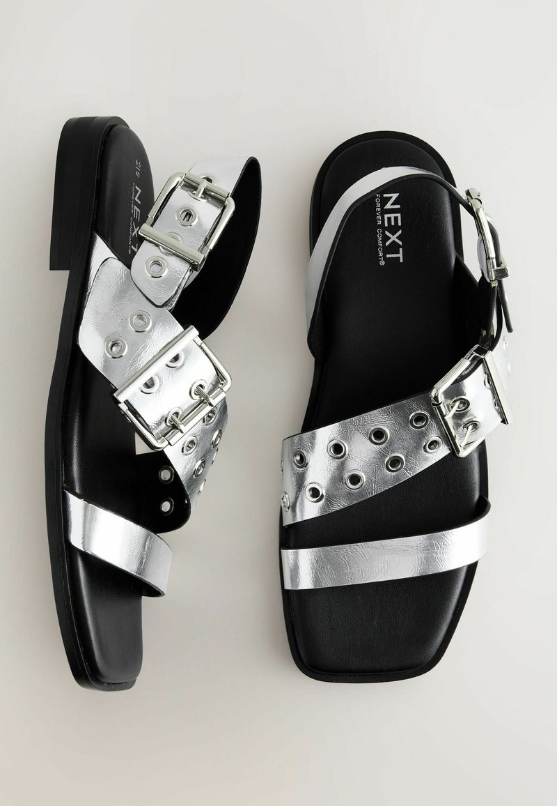Next REGULAR FIT FOREVER COMFORT BUCKLE STRAP Sandals silver