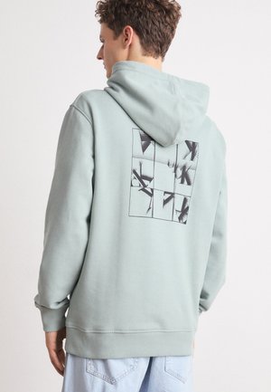 Calvin Klein Jeans GRID MONOGRAM HOODIE - Sweatshirt - slate gray