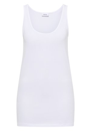 Cecil, LONGTOP MIT RUNDHALS IN UNIFARBE - Débardeur - white
