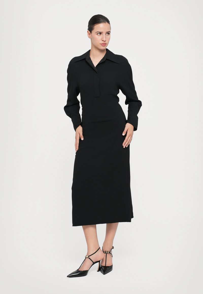 princess polly baby blue dress Self-Portrait Fine Lace Midi Dress In Black - 19% Off main image 0