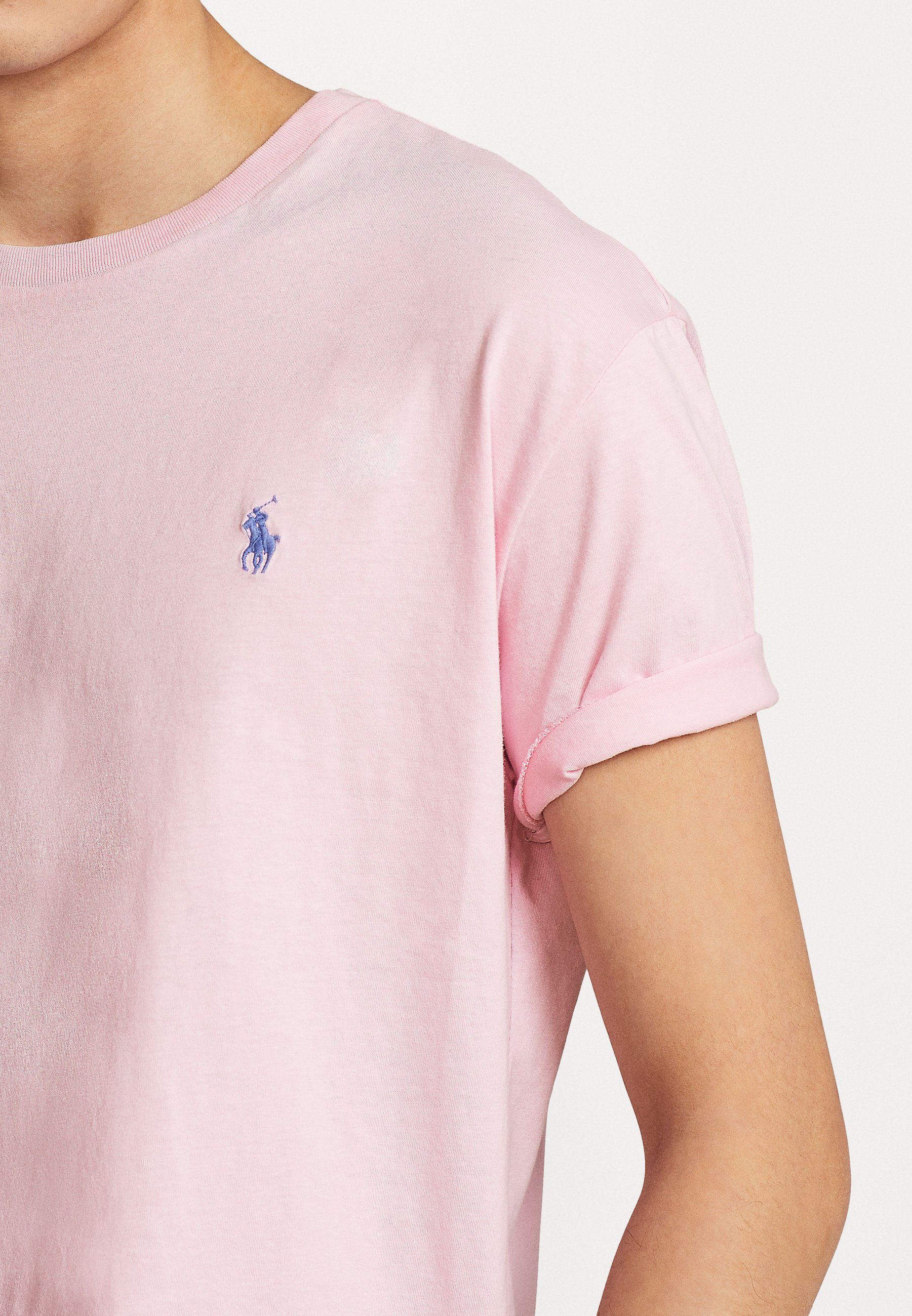 Tシャツ・カットソー POLO RALPH LAUREN Custom Slim Soft Cotton Tee Pink Polo Ralph Lauren Men's Custom Slim Fit Soft Cotton T-Shirt