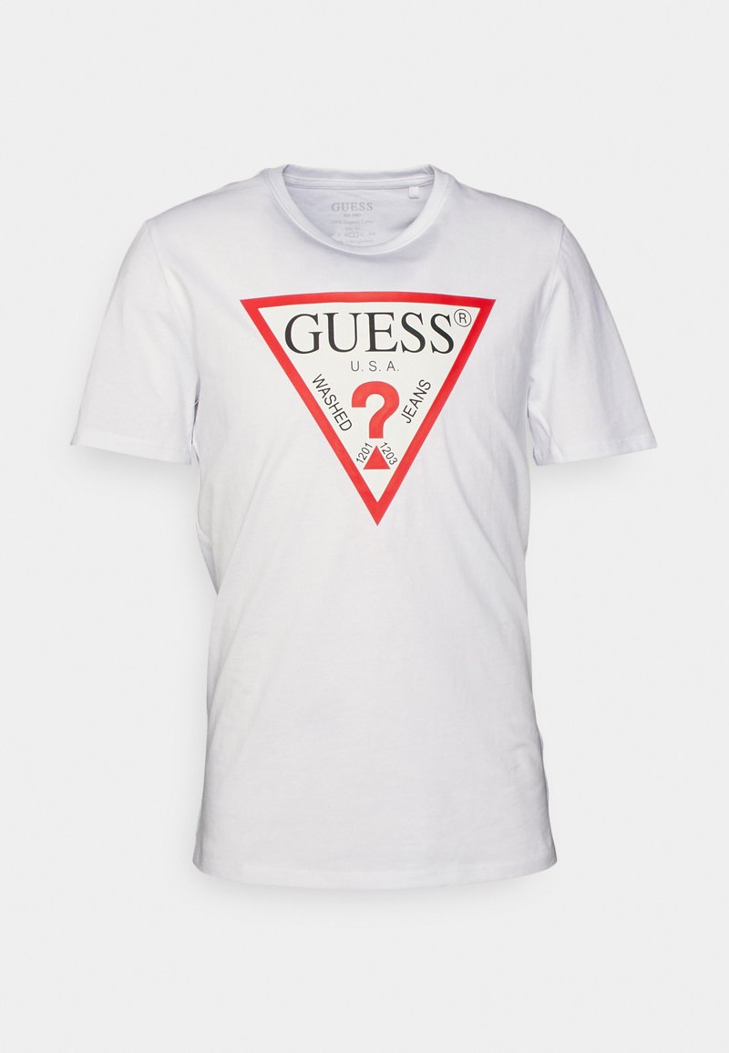 Guess Eco Isador Logo Tee – T-shirt Uomo In Cotone Organico, Girocollo, Con Logo E Finiture A Contrasto