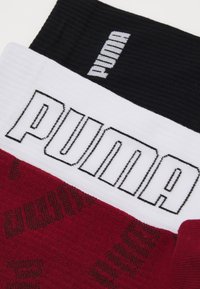 Puma LOGO CREW SOCK UNISEX 3 PACK - Calcetines de deporte - red