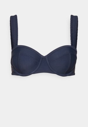 LASCANA LSCN BY LASCANA  WIRE TOP GATHERED - Bikini-Top - midnight
