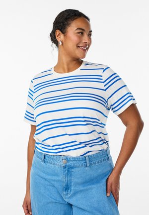 GESTREIFTES - Print T-shirt - cloud d blue stripe