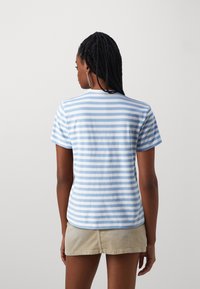 PIECES dam tee PCRIA - Bright White NARROW WILD ORCHID main image 1