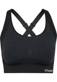 SHINE SEAMLESS - Sports-BH'er med medium støtte - black melange
