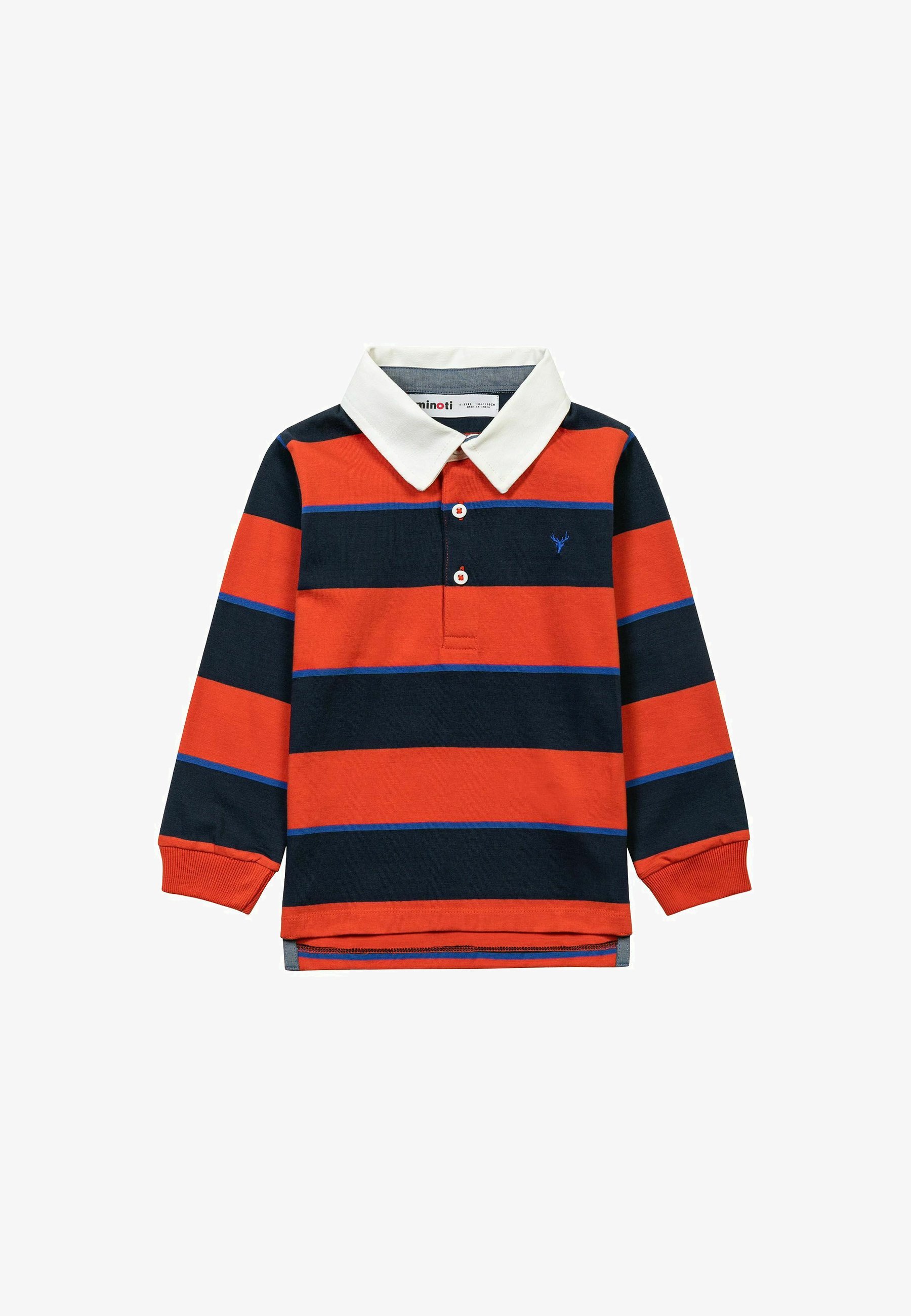 MINOTI STRIPED RUGBY Polo shirt orange/blue/cream/orange