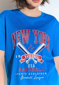 Next AMERCIAN BASEBALL RELAXED FIT - T-shirts print - blue
