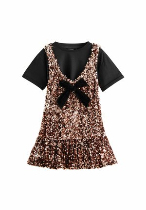 Next REGULAR FIT - SEQUIN SET - T-shirt basic - bronze