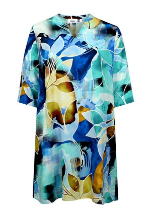 LEAVES - Day dress - blue