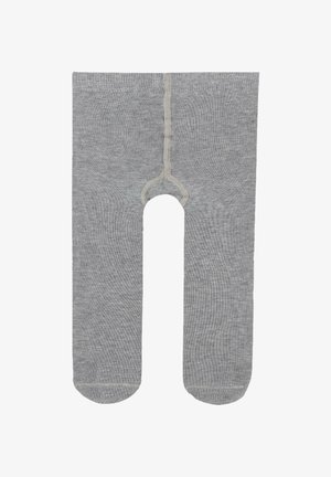 Grå ribbede leggings med en foden design, der har et forstærket skridt og glatte sømme, velegnet til komfort og nemt at have på.