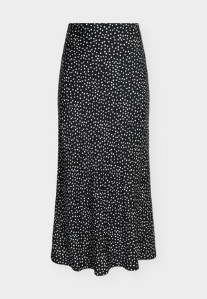 Tommy Hilfiger, FLUID MIDI BIAS SKIRT - Φούστα σε γραμμή Α - black base pois