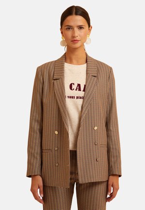 PIED-DE-PUCE PATTERN - Manteau court - pale pink