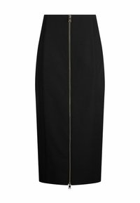LONG WITH ZIP - Jupe crayon - black