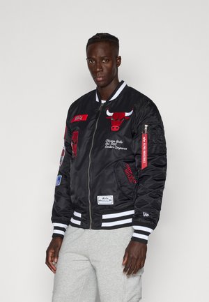 NBA ALPHA INDUSTRIES CHICAGO BULLS JACKET - Klubové oblečení - black